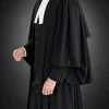 Barrister robe side view showing sleeve and pleat detail