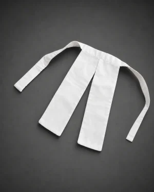 White barrister court tabs with neckband ties